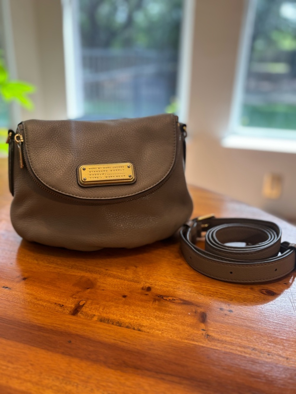 Marc by Marc Jacobs Pebbled Leather Crossbody Bag - Gray